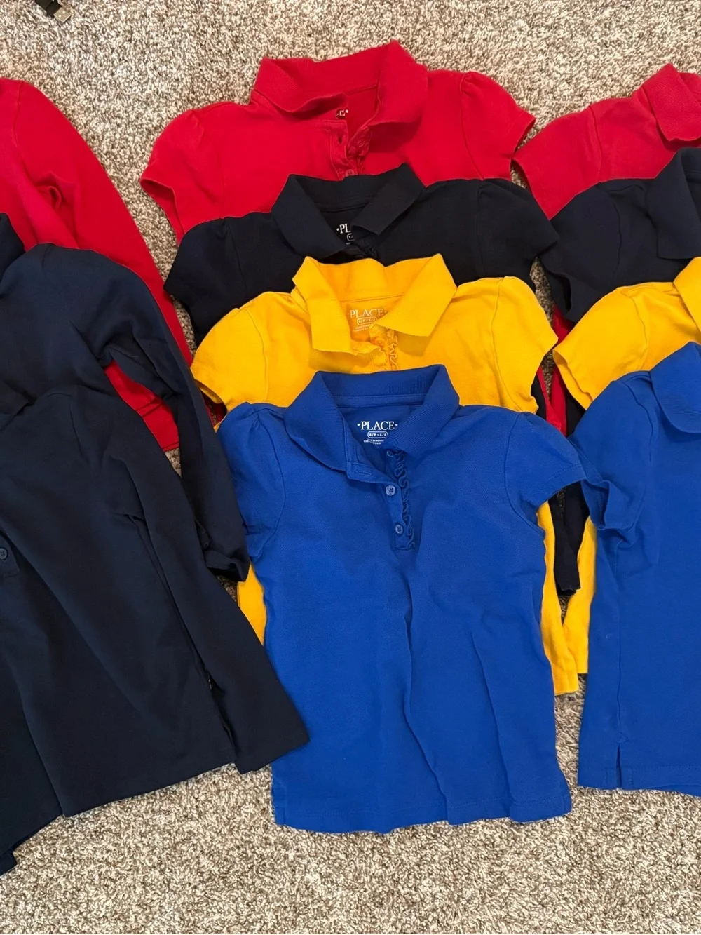 Children’s Place Girls and Boys Multi-Color School Polo Pack